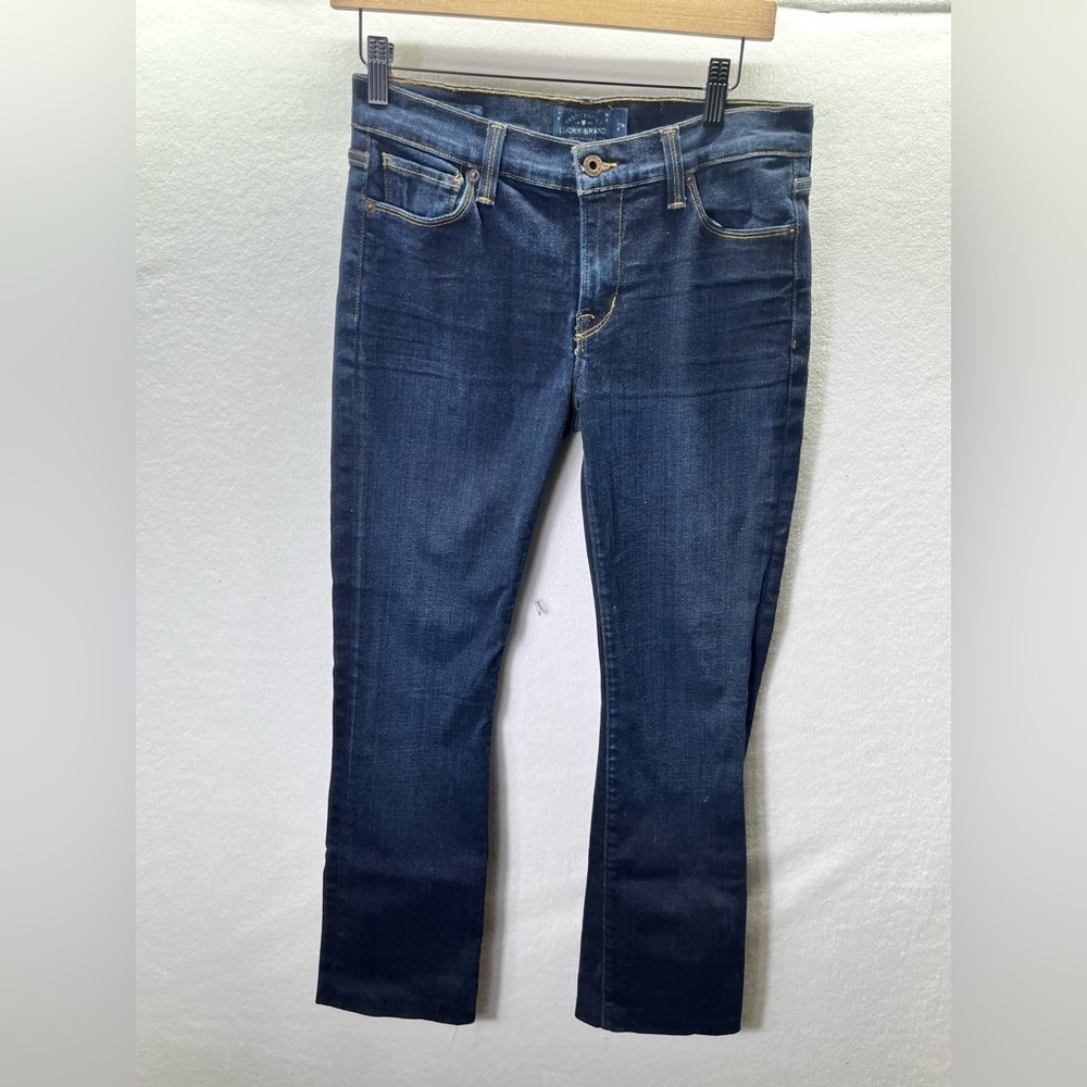 Lucky Brand Brooke BootCut Jeans Womens 4/27 Stretch Blue Denim Pants Cute 2135
